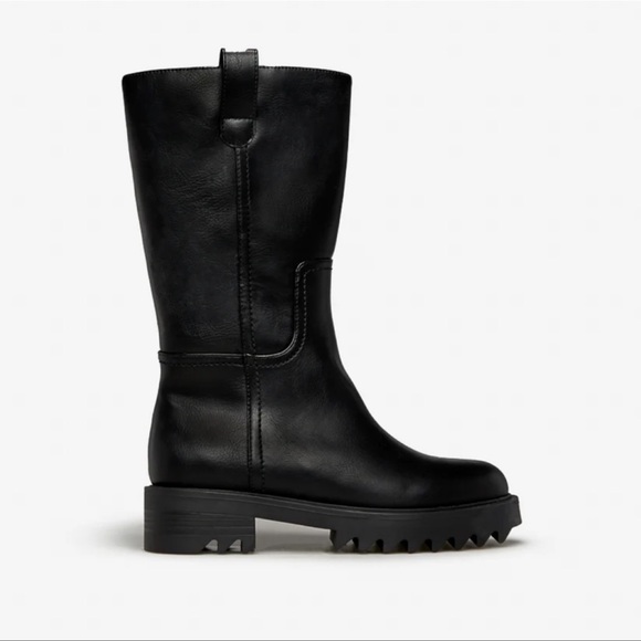 🆕 Chunky Flat Boot in Black 8.5 - Picture 3 of 7